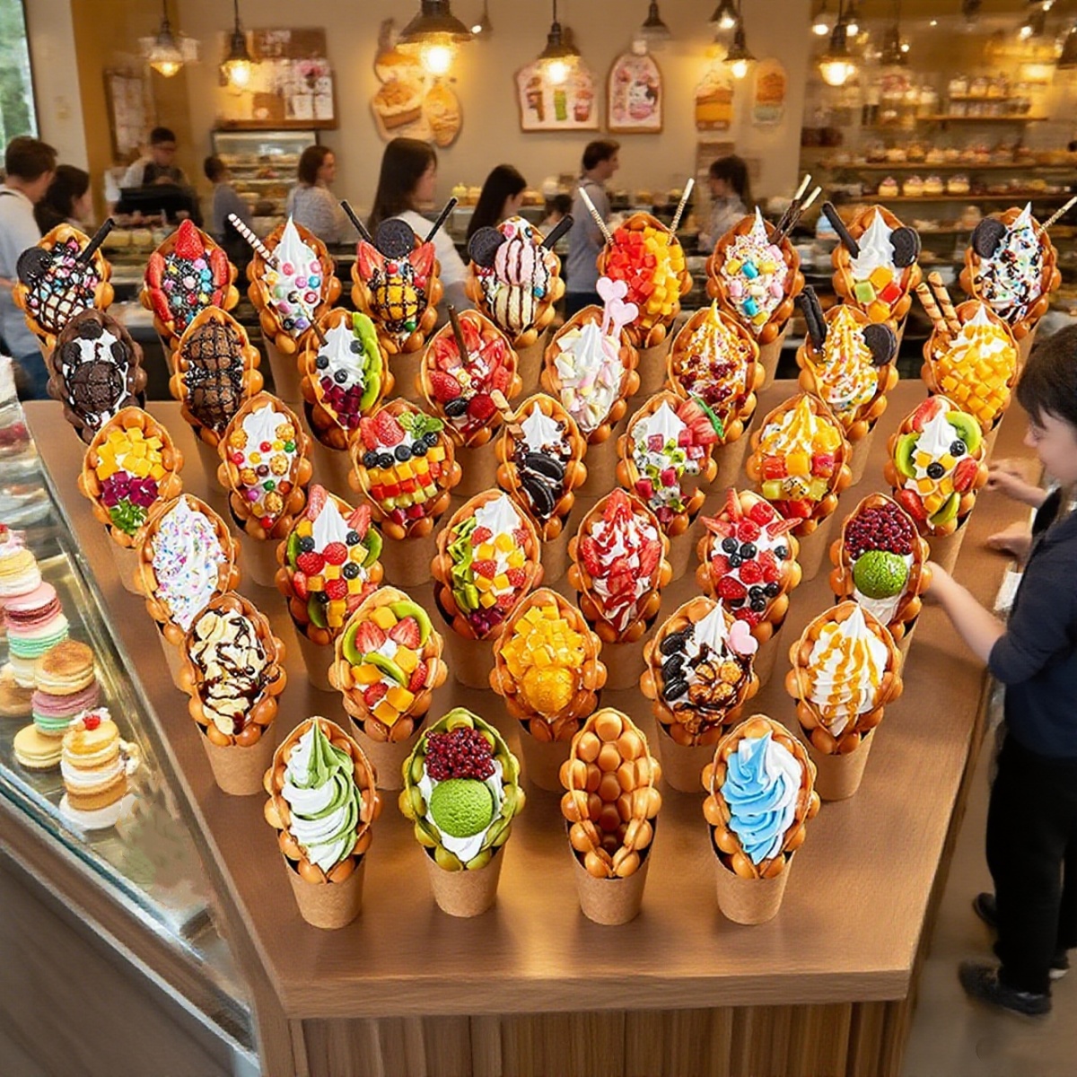 Food Snacks To Eat - Simulation Egg Waffle Model Display Prop