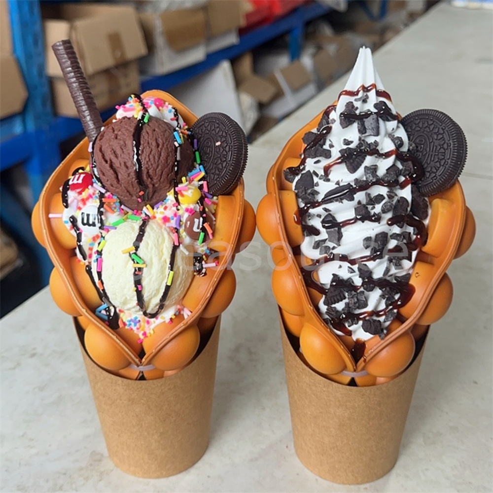 Crispy Bubble Waffle Dessert M - مراجعة Food Snacks To Eat وسعره