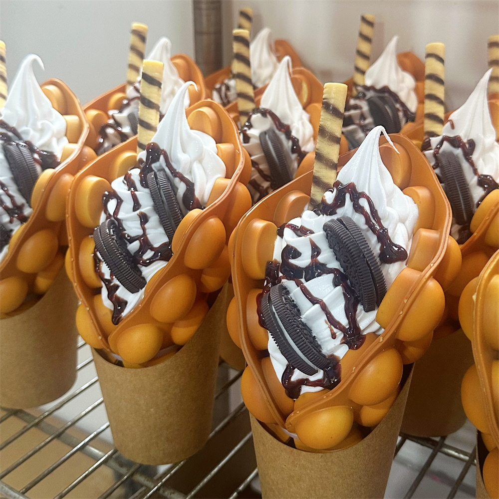 Crispy Bubble Waffle Dessert M - مراجعة Food Snacks To Eat وسعره
