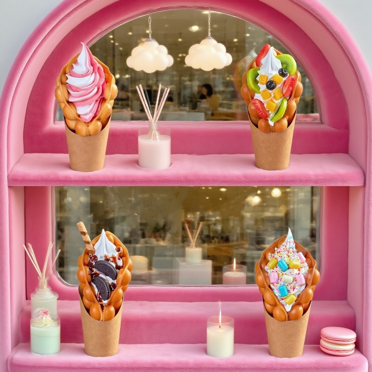 Simulation Egg Waffle Model Di - مراجعة Food Snacks To Eat وسعره