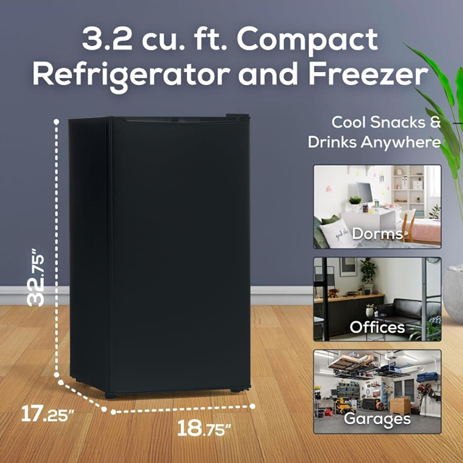3.2 Cu.Ft. Mini Fridge with Fr - مراجعة Food Snacks Drinks وسعره