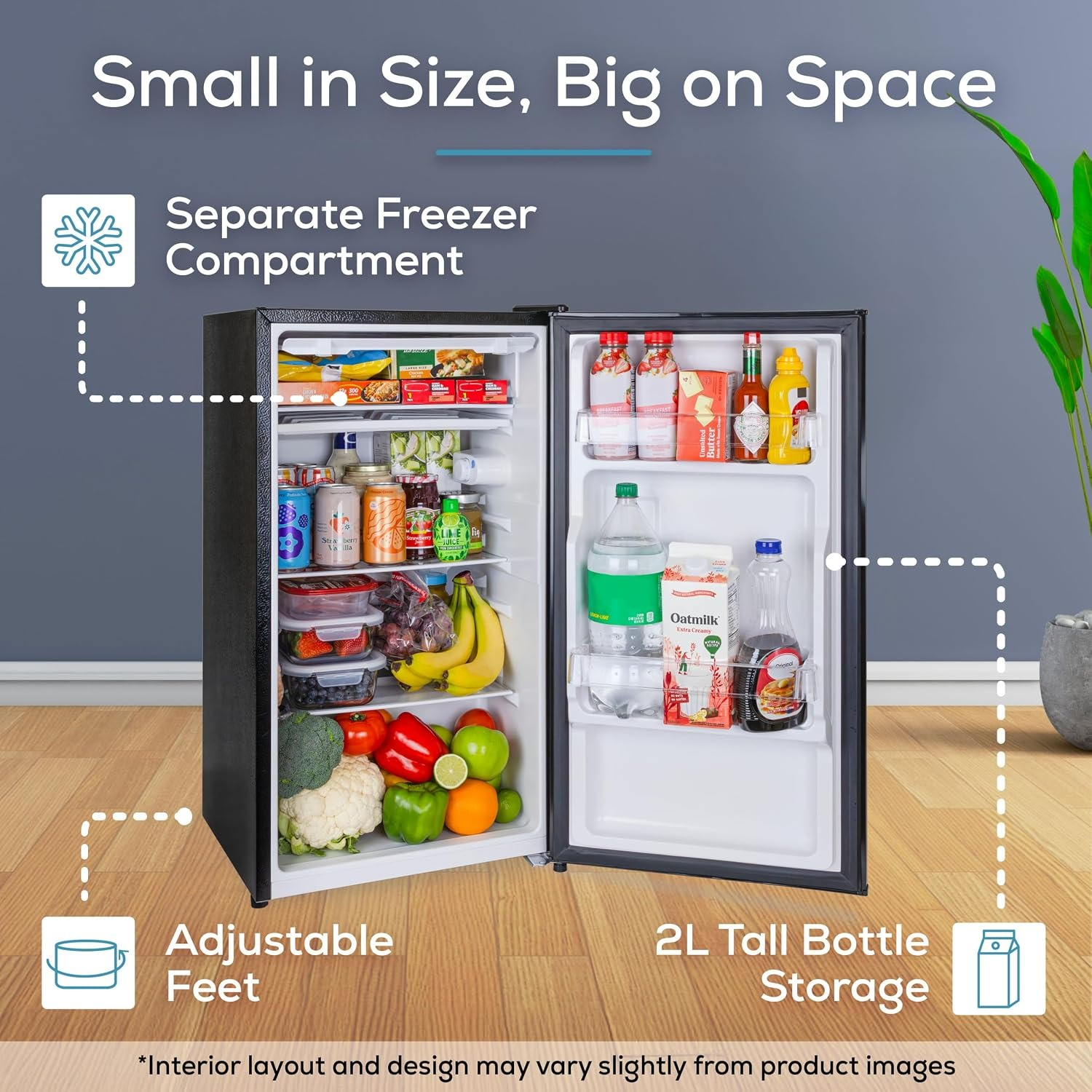 3.2 Cu.Ft. Mini Fridge with Fr - مراجعة Food Snacks Drinks وسعره
