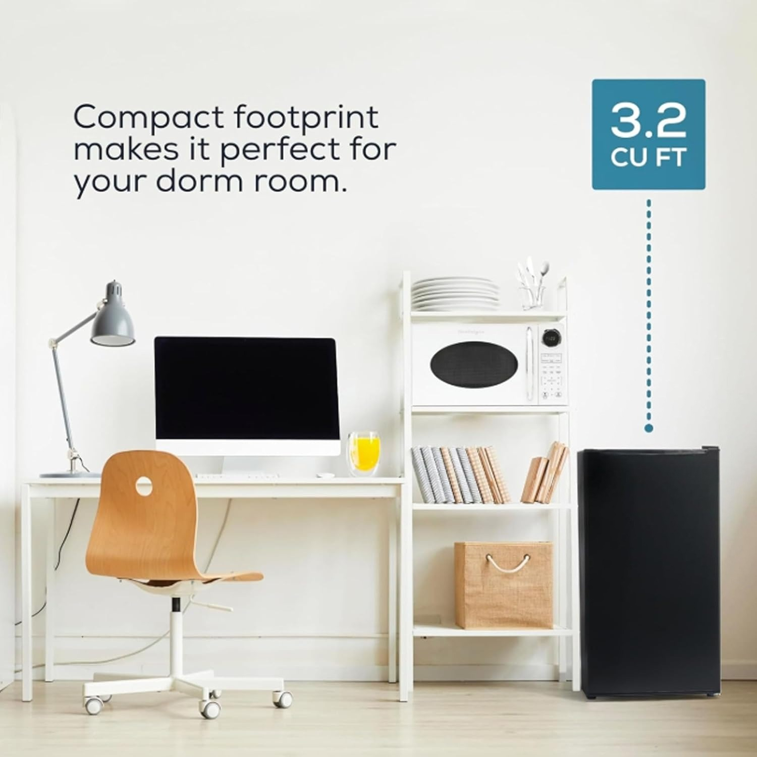 3.2 Cu.Ft. Mini Fridge with Fr - مراجعة Food Snacks Drinks وسعره