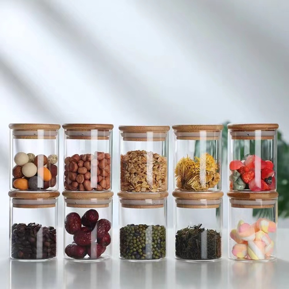 Glass Food Storage Tank with M - مراجعة Food Snacks Candy وسعره