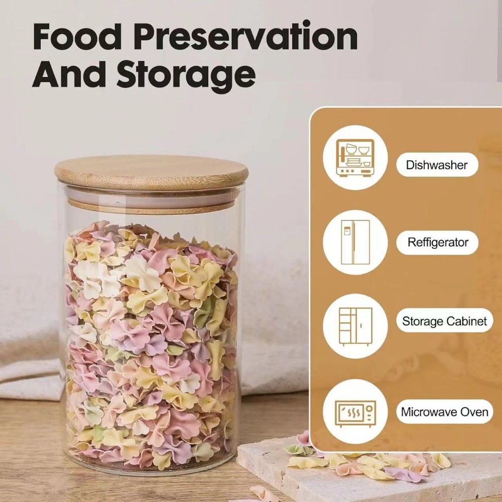 Glass Food Storage Tank with M - مراجعة Food Snacks Candy وسعره