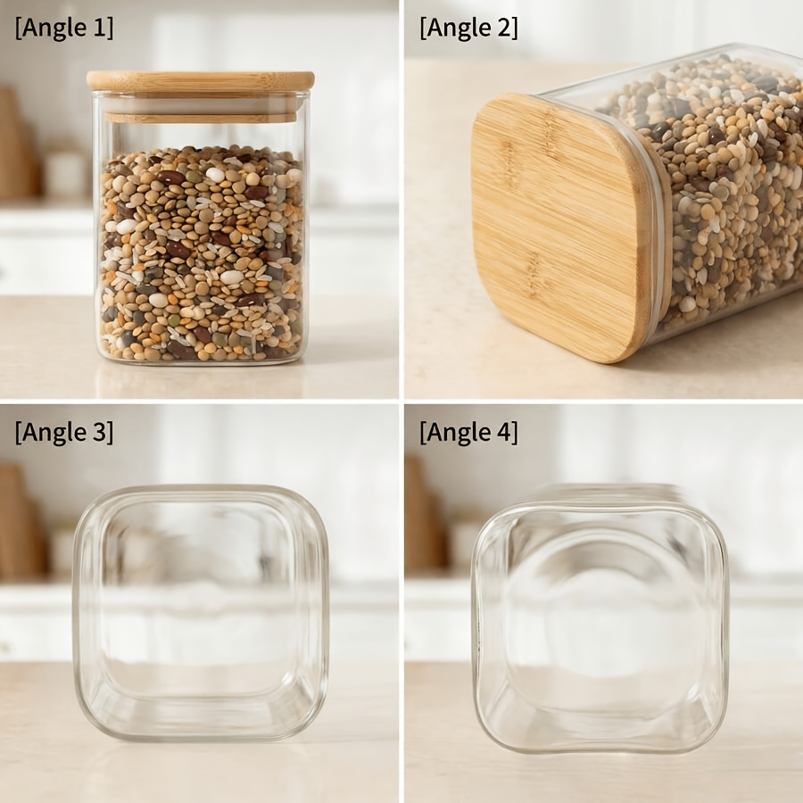 2/4/6/12Pcs-400Ml Square Glass - مراجعة Food Snacks Candy وسعره