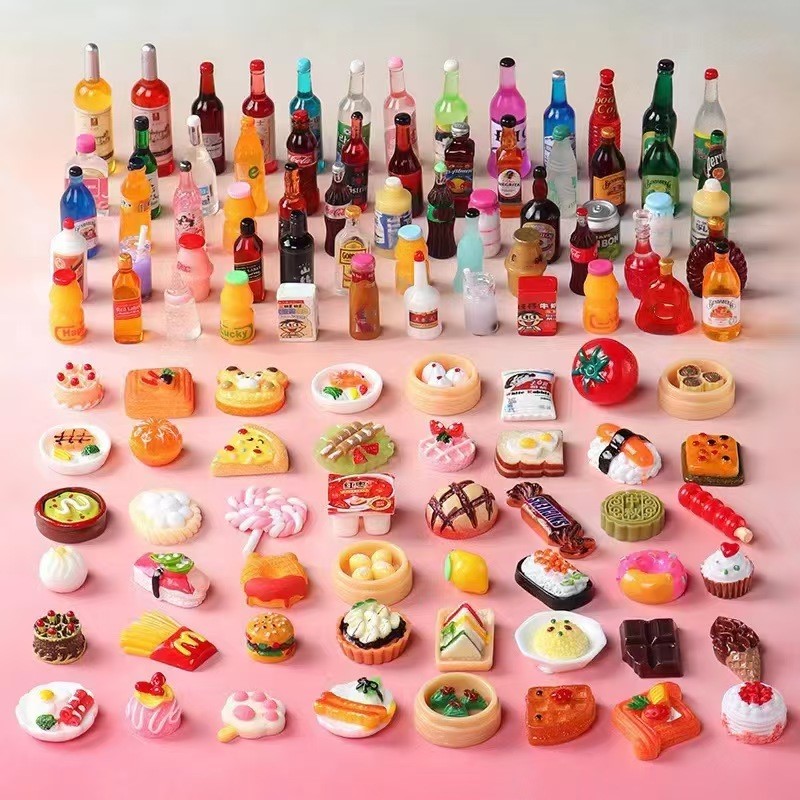 Cute Miniature Dollhouse Super - مراجعة Food Snacks Drinks وسعره