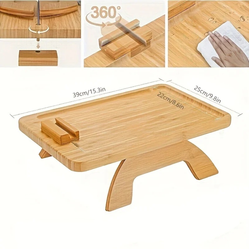 Wooden Foldable Tray Lazy Sofa - مراجعة Food Snacks To Eat وسعره