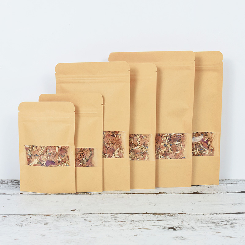 20/50pcs Kraft Paper Zip Lock  - مراجعة Food Snacks Candy وسعره