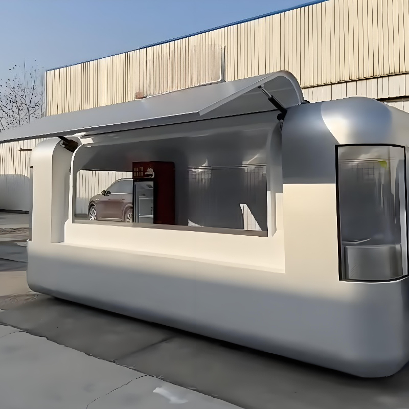 Round Movable Food Trailer Por - مراجعة Food Snacks Drinks وسعره