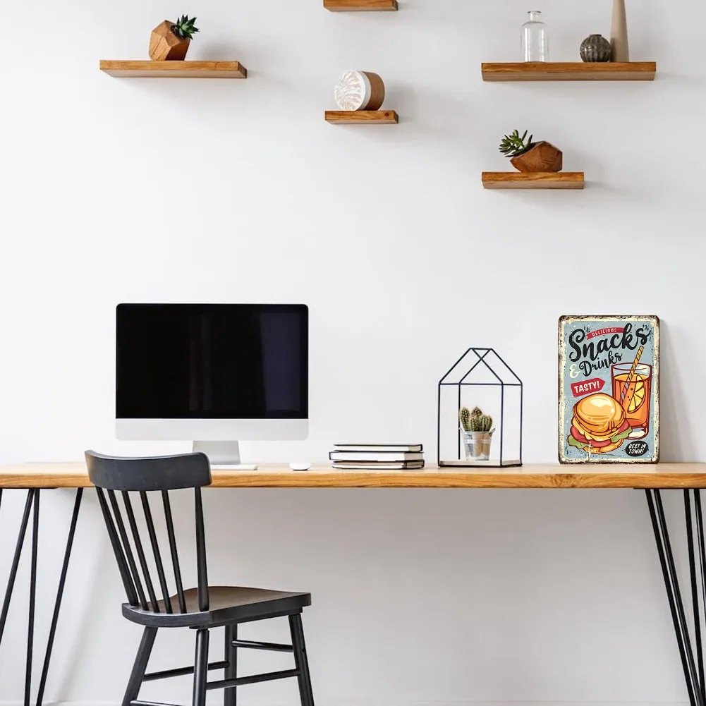 Vintage Food Metal Sign, 12x8  - مراجعة Food Snacks Drinks وسعره