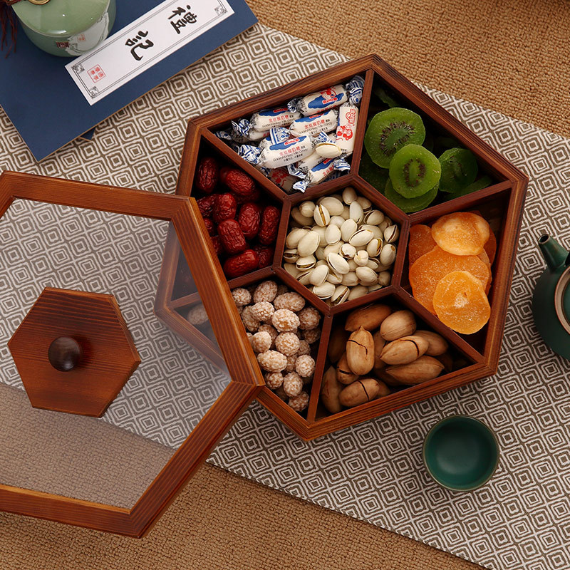 New Wood Candy Biscuit Storage - مراجعة Food Snacks Candy وسعره